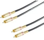 2 Metallcinchstecker - 2 Metallcinchst. verg. 0,5m