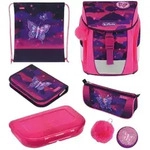 Herlitz FiloActive DIN Plus Magic Schulranzen-Set M&auml;dchen Polyester Pink, Violett