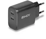 Lindy 73438 Ladeger&auml;t f&uuml;r Mobilger&auml;te Universal Schwarz AC Schnellladung Drinnen