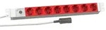 EFB Elektronik 691698K Verl&auml;ngerungskabel 2 m 8 AC-Ausg&auml;nge Rot, Wei&szlig;