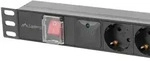 Lanberg Stromverteilereinheit (PDU) 19" 1U 10A 2m 5x Schuko Steckdosen Schwarz...