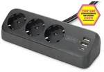 Digitus 3-fach Office-Steckdosenleiste mit 2x USB-A und 1x USB-C Anschl&uuml;ssen,