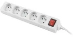 Lanberg PS1-05E-0300-W Verl&auml;ngerungskabel 3 m 5 AC-Ausg&auml;nge Drinnen/Drau&szlig;en...
