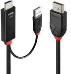 Lindy 41498 Videokabel-Adapter 1 m HDMI + USB Type-A DisplayPort Schwarz