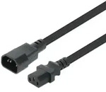 Manhattan 352673 Stromkabel Schwarz 1 m C13-Koppler C14-Koppler