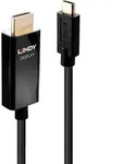 Lindy 43291 Videokabel-Adapter 1 m USB Typ-C HDMI Typ A (Standard) Schwarz