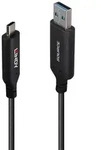 Lindy 43395 USB Kabel USB 3.2 Gen 1 (3.1 Gen 1) 10 m USB A USB C 5 Gbit/s Schwarz
