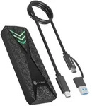 ICY BOX Geh&auml;use f&uuml;r NVMe M.2 SSD, RGB-Beleuchtung, Host USB 3.2 Gen 2 Type-C+