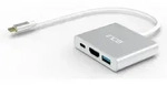 Inca ITPC-04T Schnittstellen-Hub USB Typ-C 5000 Mbit/s Silber, Wei&szlig;