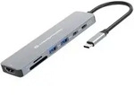 Conceptronic DONN28G 7-in-1 USB 3.2 Gen 1 Dockingstation, 4K60Hz HDMI, USB-A...