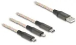 DeLOCK USB RGB Ladekabel 3 in 1 Typ-A zu Lightning / Micro USB / USB Type-C...