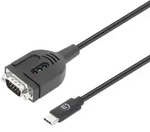 Manhattan 154499 Serien-Kabel Schwarz 1 m USB Typ-C DB-9