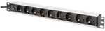 Digitus DN-95437 Stromverteilereinheit (PDU) 9 AC-Ausg&auml;nge 1U Schwarz, Silber
