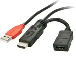 Lindy 41080 USB-Grafikadapter Schwarz, Rot