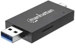 Manhattan 102735 Kartenleser USB 3.2 Gen 1 (3.1 Gen 1) Type-A/Type-C Schwarz,