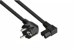 Kabelmeister SK0151-S050 Stromkabel Schwarz 5 m Netzstecker Typ E+F C15-Koppler