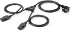 Equip Hochwertiges Strom-Y-Kabel, Schuko auf 2 x C13, 1.8m