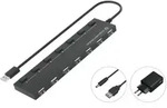 Conceptronic HUBBIES 7-Port-USB-2.0-Hub mit Netzteil