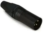Equip 3-poliger XLR Kabelstecker, schwarz