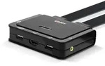 Lindy 42347 Tastatur/Video/Maus (KVM)-Switch Schwarz