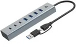 Conceptronic HUBBIES20G 7-Port USB 3.0 Hub, 5Gbps, USB-C x 3, USB-A x 4
