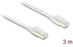 DeLOCK RJ45 Flachband Patchkabel Cat.8.1 U/FTP bis 40 Gbps 3 m wei&szlig;