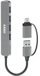 Port Designs 900161 Schnittstellen-Hub USB 2.0 Type-A 5000 Mbit/s Silber
