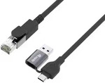 Equip 2-in-1 USB-C + A auf RJ45 Gigabit-Ethernet-Kabel, 2,0 m