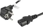 Lanberg CA-C13C-11CC-0018-BK Stromkabel Schwarz 1,8 m C13-Koppler CEE7/7