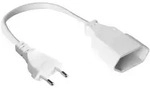 Alcasa P0300-W005 Stromkabel Wei&szlig; 0,5 m Netzstecker Typ C