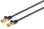 Patchkabel Cat. 6A Outdoor, S/FTP, schwarz, 2m
