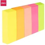 Deli EA11402 Selbstklebendes Etikett 100 Bl&auml;tter Pink, Orange, Gelb, Rot, Gr&uuml;n