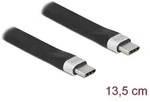 DeLOCK USB 3.2 Gen 2 FPC Flachbandkabel USB Type-C zu USB Type-C 13,5 cm PD 3 A