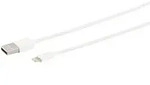 USB-A Ladekabel, 8-Pin, 2.0, PVC, wei&szlig;, 3m