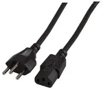 EFB Elektronik EK537.2V3 Stromkabel Schwarz 2 m T12 C13-Koppler