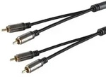 BlackCotton Stereo Cinch Kabel, 1,5m