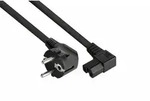 Kabelmeister SK0151-S010 Stromkabel Schwarz 1 m Netzstecker Typ E+F IEC C15