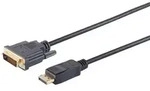 DisplayPort 1.2 Adapterkabel, DVI-D, 1080p, 3m