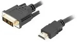 Lanberg CA-HDDV-10CC-0018-BK Videokabel-Adapter 1,8 m HDMI Typ A (Standard)...