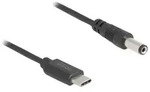 DeLOCK USB Type-C Stromkabel zu DC 5,5 x 2,1 mm Stecker 1 m