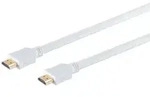HDMI Kabel, 4K, verg., Nylon, wei&szlig;, 5m