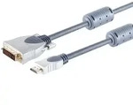 Home-Cinema HDMI-DVI Kabel, 1,5m, Ferrit