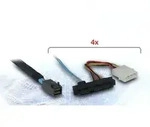 Kabel SFF 8643 - 4x 8482, SATA Power 0,6m