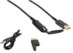 HDMI Anschlusskabel Optisches HDMI Verlegekabel-Set 4K schwarz 15,0m
