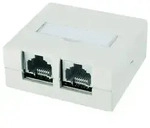 Teleg&auml;rtner Anschlussdose VAD 8/8 Ap Compact-S Class EA 500 reinwei&szlig; RAL 9010