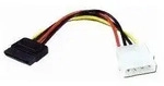 DeLOCK Power SATA/Molex Cable Schwarz, Rot 0,12 m