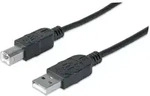 Manhattan Hi-Speed USB B Anschlusskabel, USB 2.0, Typ A Stecker - Typ B Stecker, 480