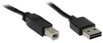 Alcasa USB 2.0 A/B, 3m USB Kabel USB A USB B Schwarz