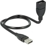 DeLOCK 50cm USB 2.0 USB Kabel 0,5 m USB A 0,48 Gbit/s Schwarz