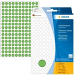 HERMA 2215, HERMA Vielzwecketiketten/Farbpunkte &Oslash; 8 mm rund gr&uuml;n Papier matt